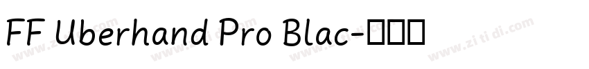 FF Uberhand Pro Blac字体转换